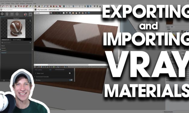 IMPORTING AND EXPORTING Materials in Vray for SketchUp